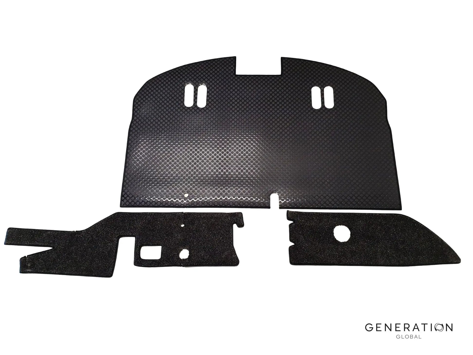 Complete helicopter vinyl flooring kit with precision‑cut panels and Velcro attachment system for MD/Hughes 269/300C and Schweizer S300.