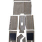 Piper PA-28-140 pilot footwell carpet with durable ABS heel mat for added wear protection.
