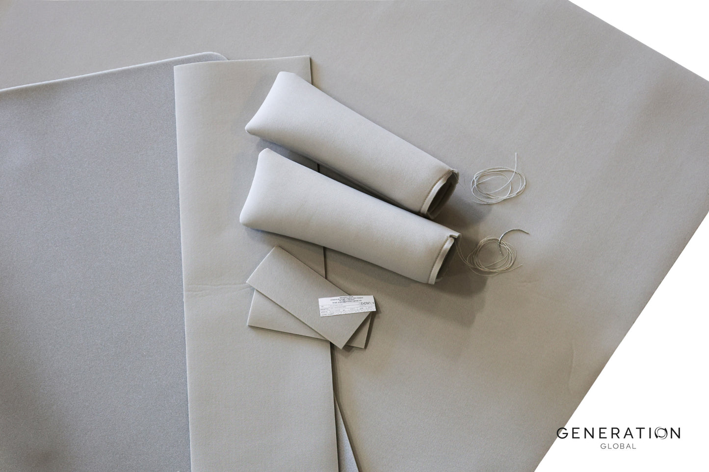 Custom color foam-backed headlining fabric for Cessna 