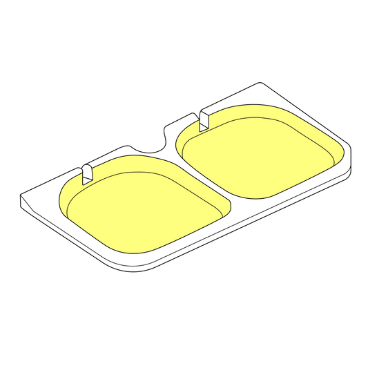 Rear Fold-down Seat Base Foam Inserts