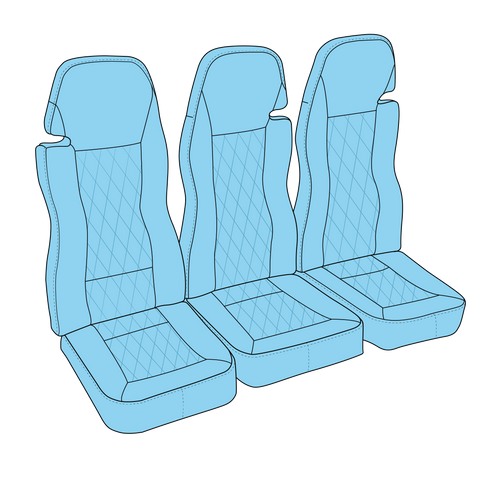 EC120 Rear Pax Seat Covers