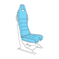 H130 Crew/Pax Seat Assy, 198/284 Series