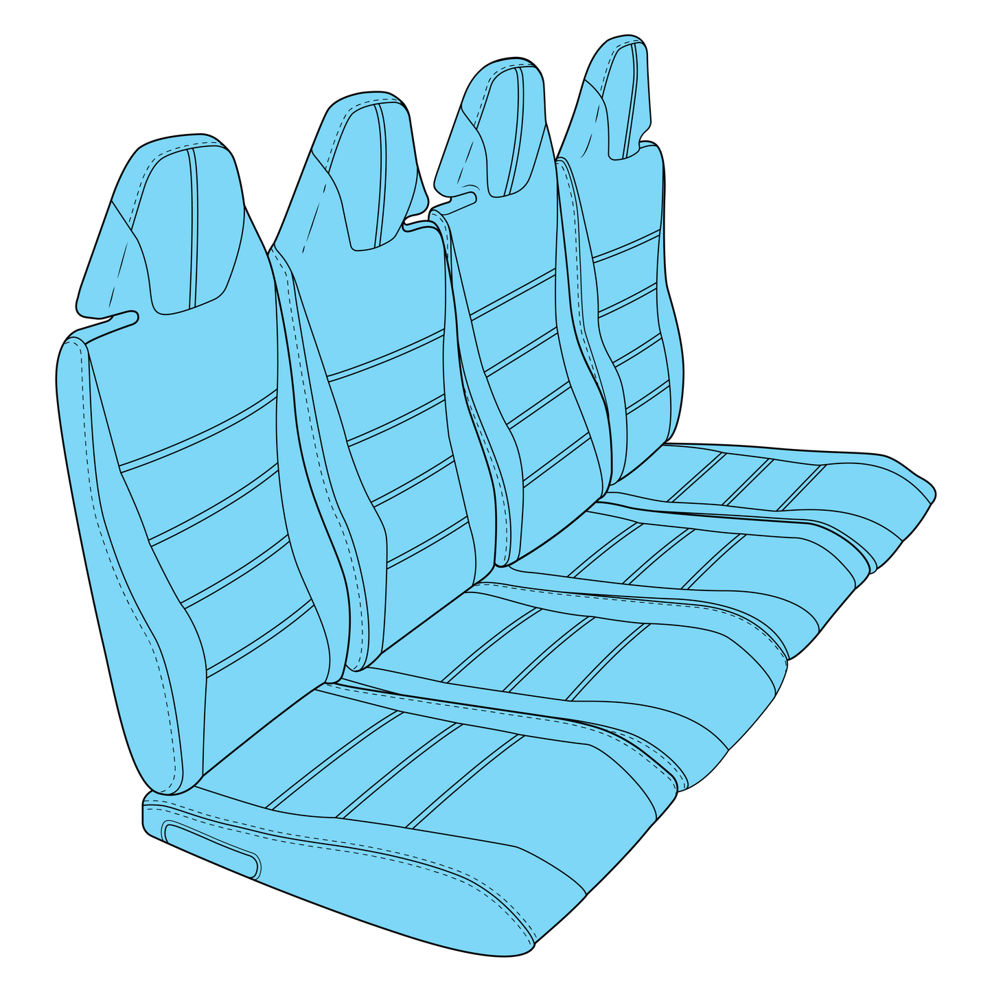 H125 Rear Pax Seat Assy