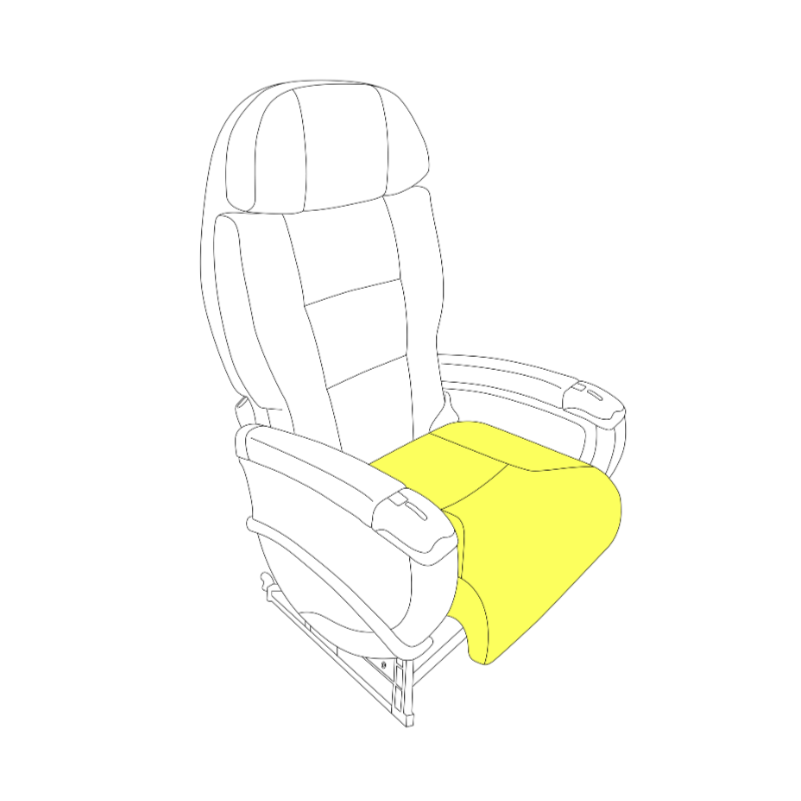 Embraer E170/175, E190/195 seat cushion bottom J class