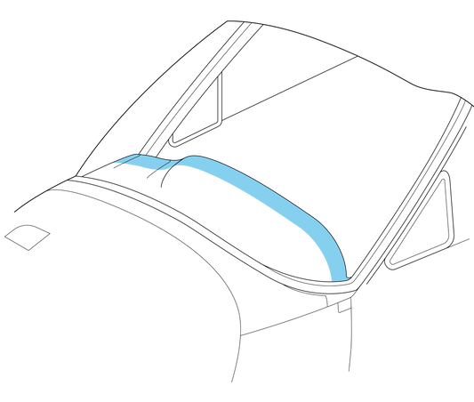 Cessna C177 Aircraft Interior Glareshield Eyebrow Vinyl Cover – Black UV-Stabilised