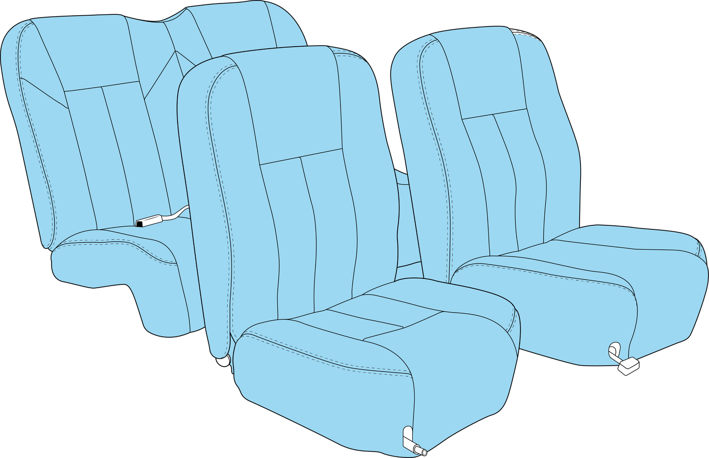Early Cessna Aircraft Interior Seat Upholstery Kit | Cessna 170, 172, 180, 182 Leather Interiors
