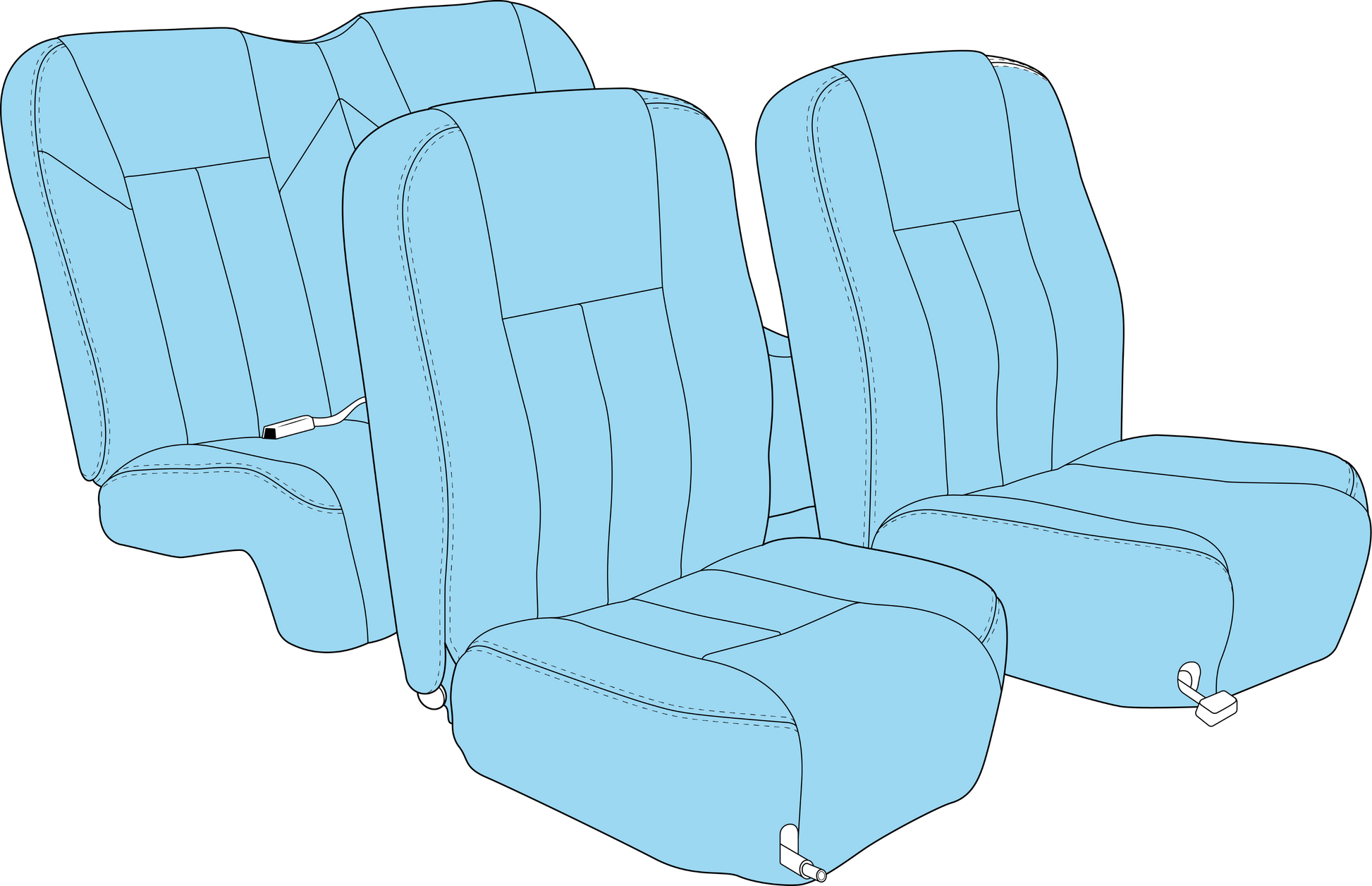 Early Cessna Aircraft Interior Seat Upholstery Kit | Cessna 170, 172, 180, 182 Leather Interiors