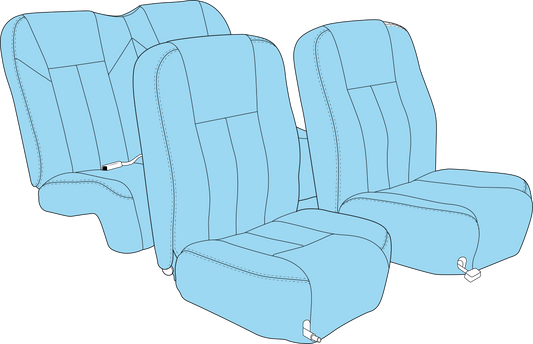 Early Cessna Aircraft Interior Seat Upholstery Kit | Cessna 170, 172, 180, 182 Leather Interiors