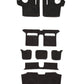 DA40 aircraft full carpet set made from plush WN-120 aviation carpet with mesh binding and velcro attachments, includes rear baggage carpet