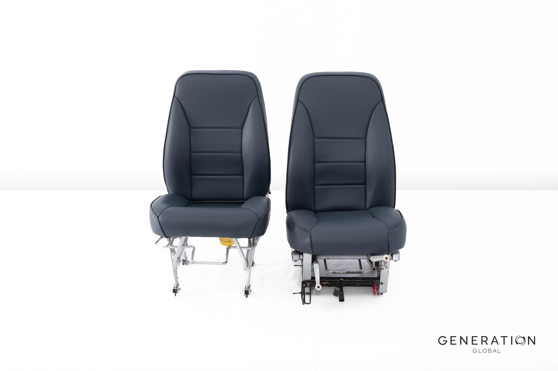 Cessna 206 Aircraft Interior leather seat upholstery with Genlite foam cushions and diaphragms.