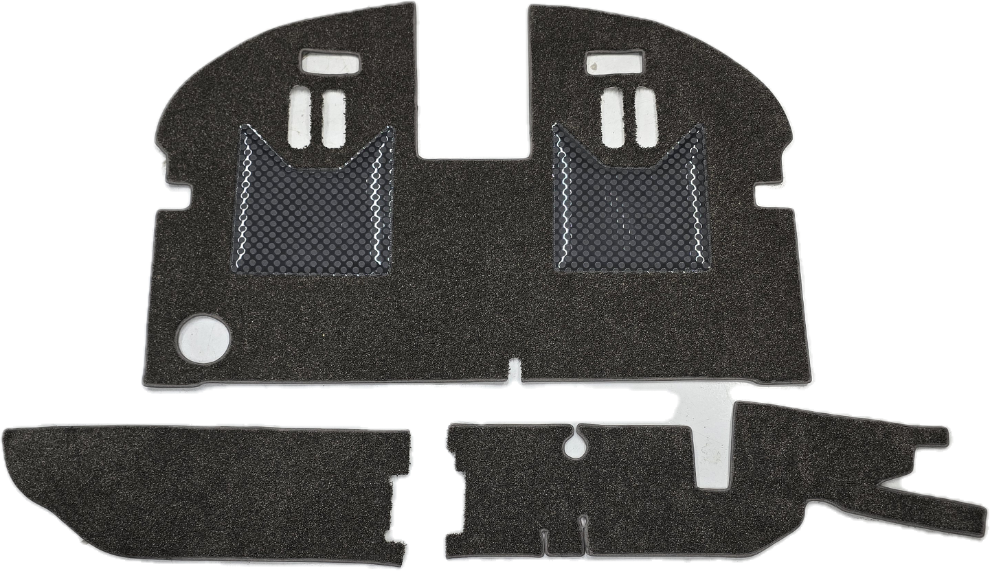 Full Carpet Set for Hughes 269/300C, Schweizer S300 – Plush WN-120 aviation carpet, mesh binding, Velcro install, FAA/EASA approved