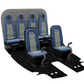 AS350 standard interior trim kit with Gen III seats, aviation carpet, and black leather boots