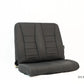 Custom Eurocopter AS350/AS355/H125 dual seat cushion and backrest assembly in aviation-grade leather with Genlite foam, designed for helicopter interiors.