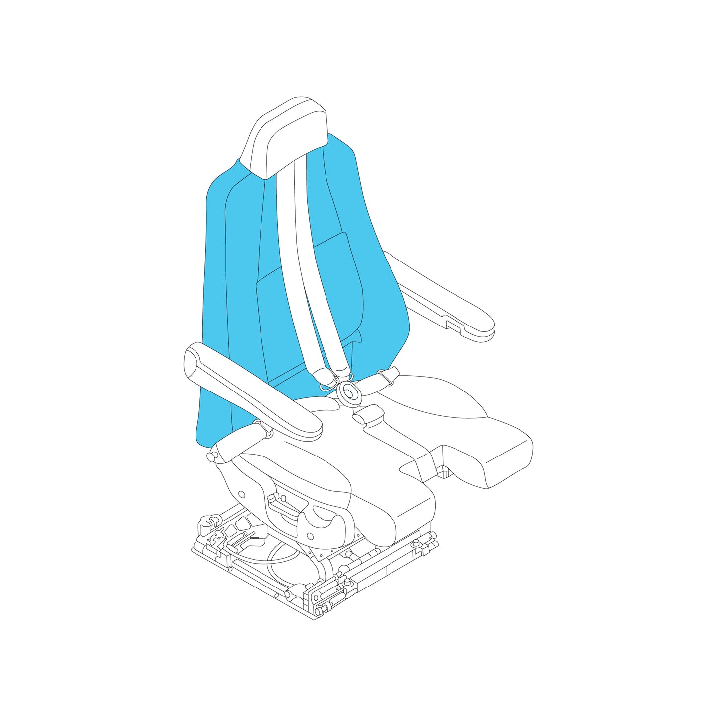 Embraer E170/175 E190/195 Cover Crew backrest