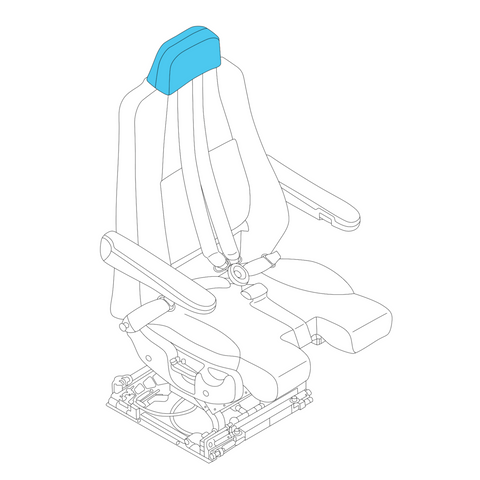 Cover, Seat Headrest, Captain/First Officer Embraer