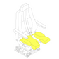 Embraer E170/175 E190/195 Cushion, Seat Pan, Captain/First Officer