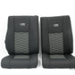 Set of 2 forward seat backrest and bottom assemblies (LH & RH) for MD/Hughes 369/500 helicopters, Generation I design.