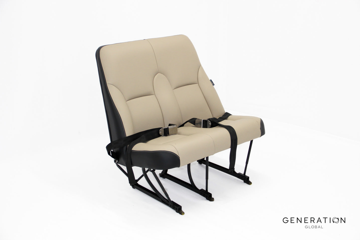 Cessna C208 Caravan Aircraft interior Double Pax Seat Upholstery Assembly – Leather Covers & Cushions