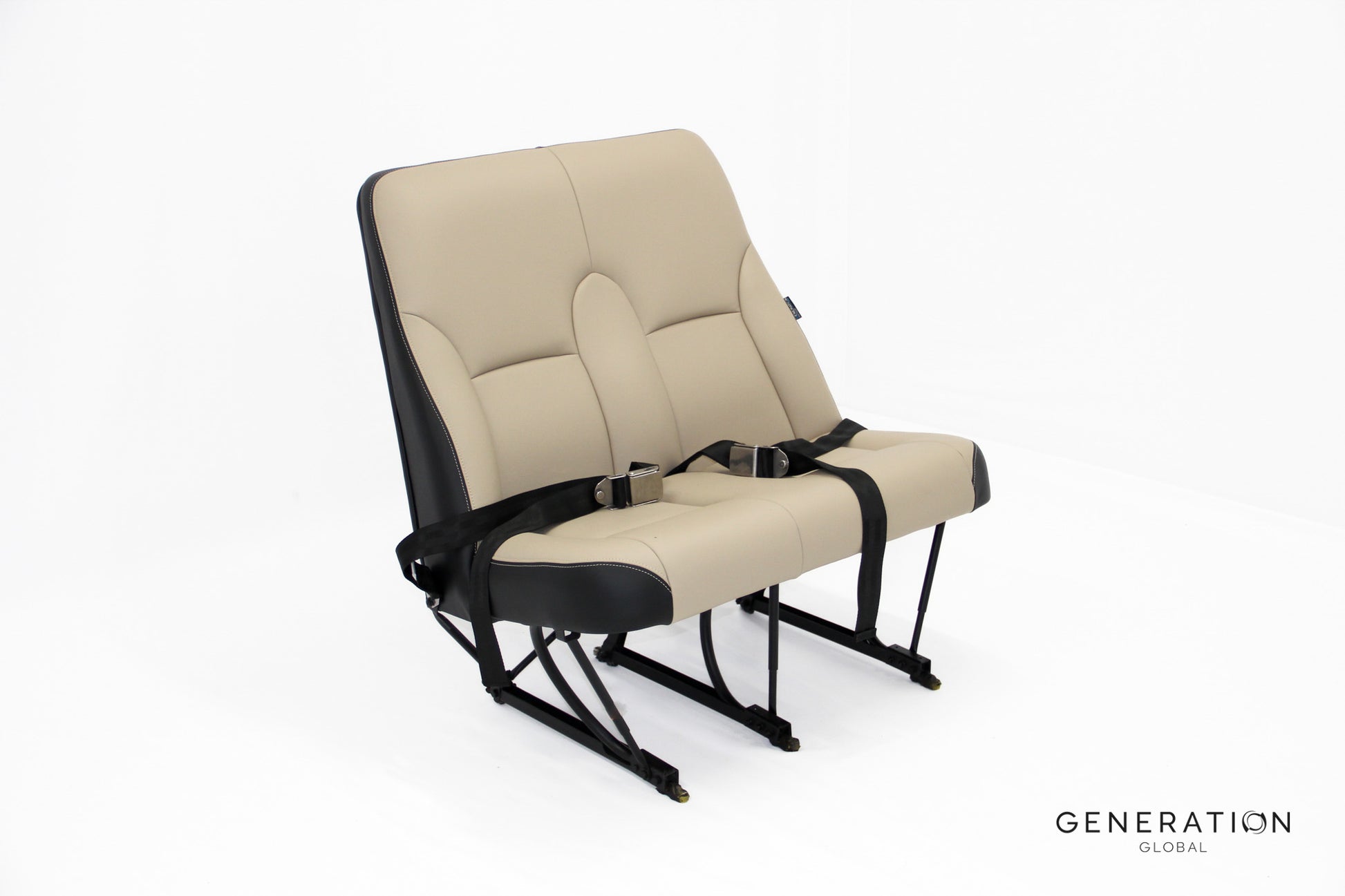Cessna C208 Caravan Aircraft interior Double Pax Seat Upholstery Assembly – Leather Covers & Cushions