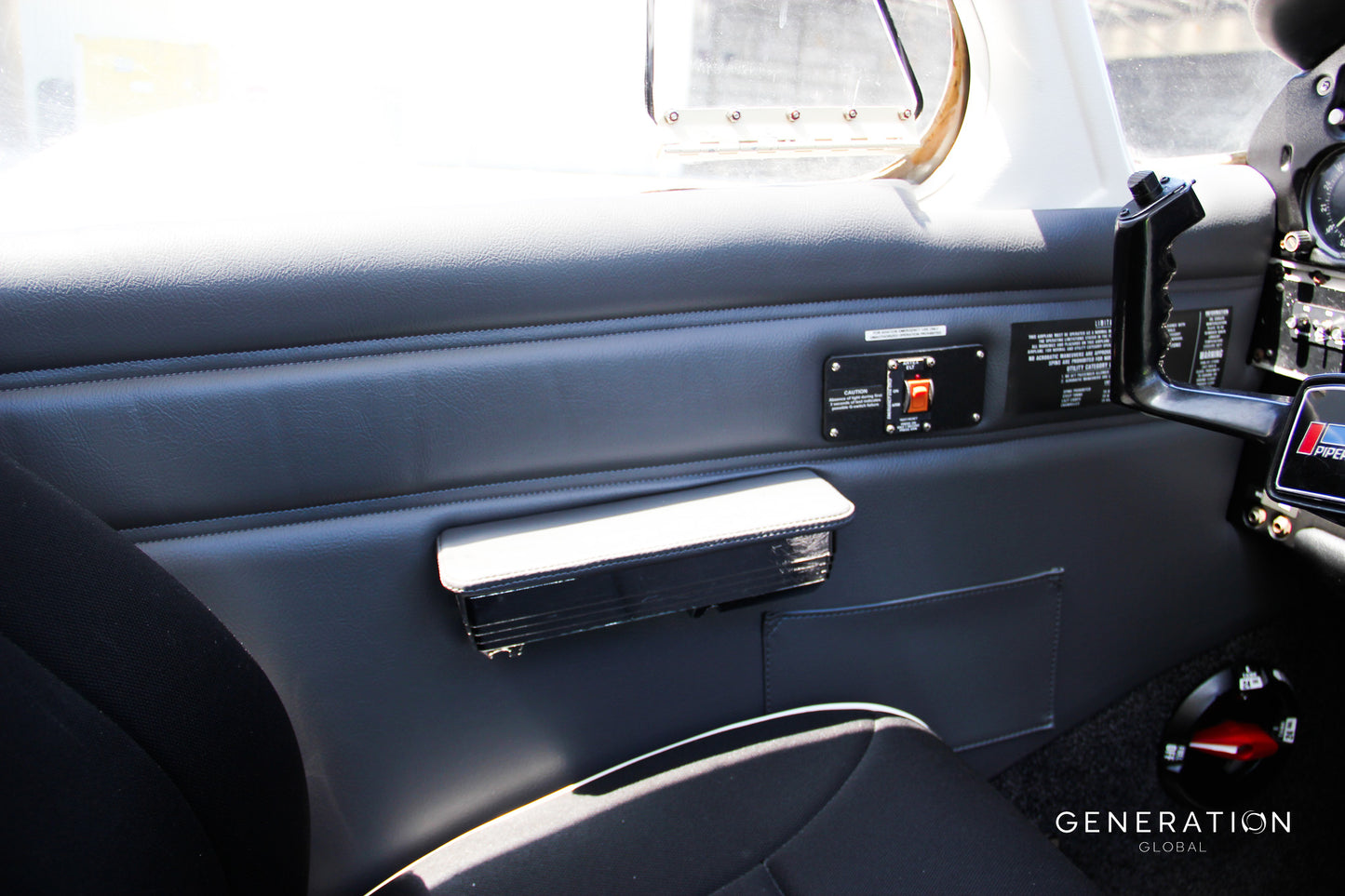 Full set of PA-28 sidewall trim panels with armrest covers