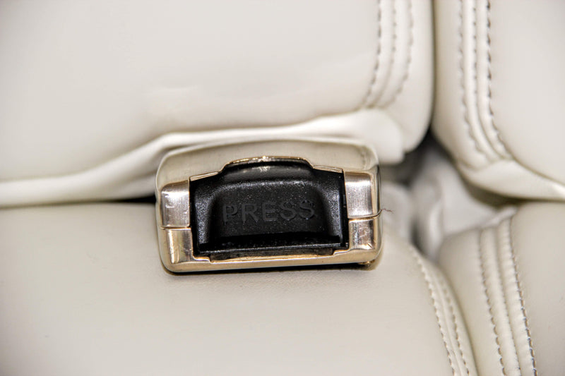 Custom-designed jet interior featuring premium seatbelts