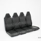 Refreshed H125 rear passenger seat set for AS350 helicopters with aviation-grade leather.