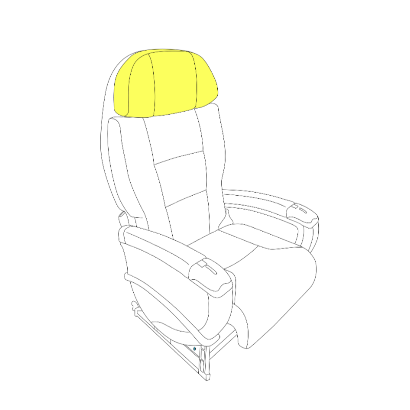 Embraer E170/175, E190/195 seat cushion headrest J class