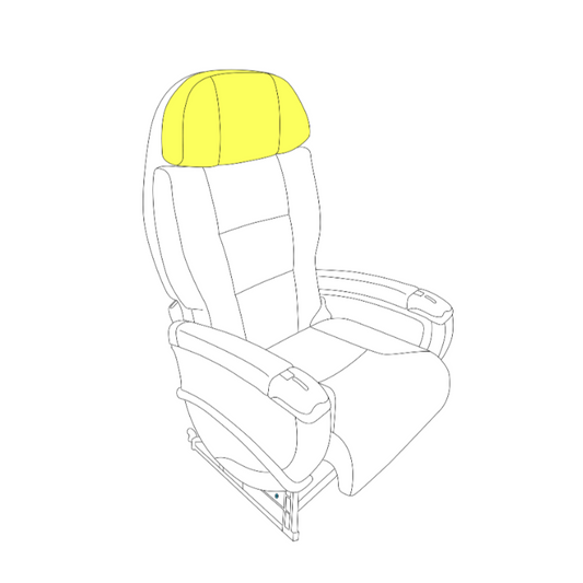 Embraer E170/175, E190/195 seat cushion headrest J class