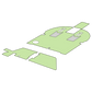 Full Carpet Set for Hughes 269/300C, Schweizer S300 – Plush WN-120 aviation carpet, mesh binding, Velcro install, FAA/EASA approved