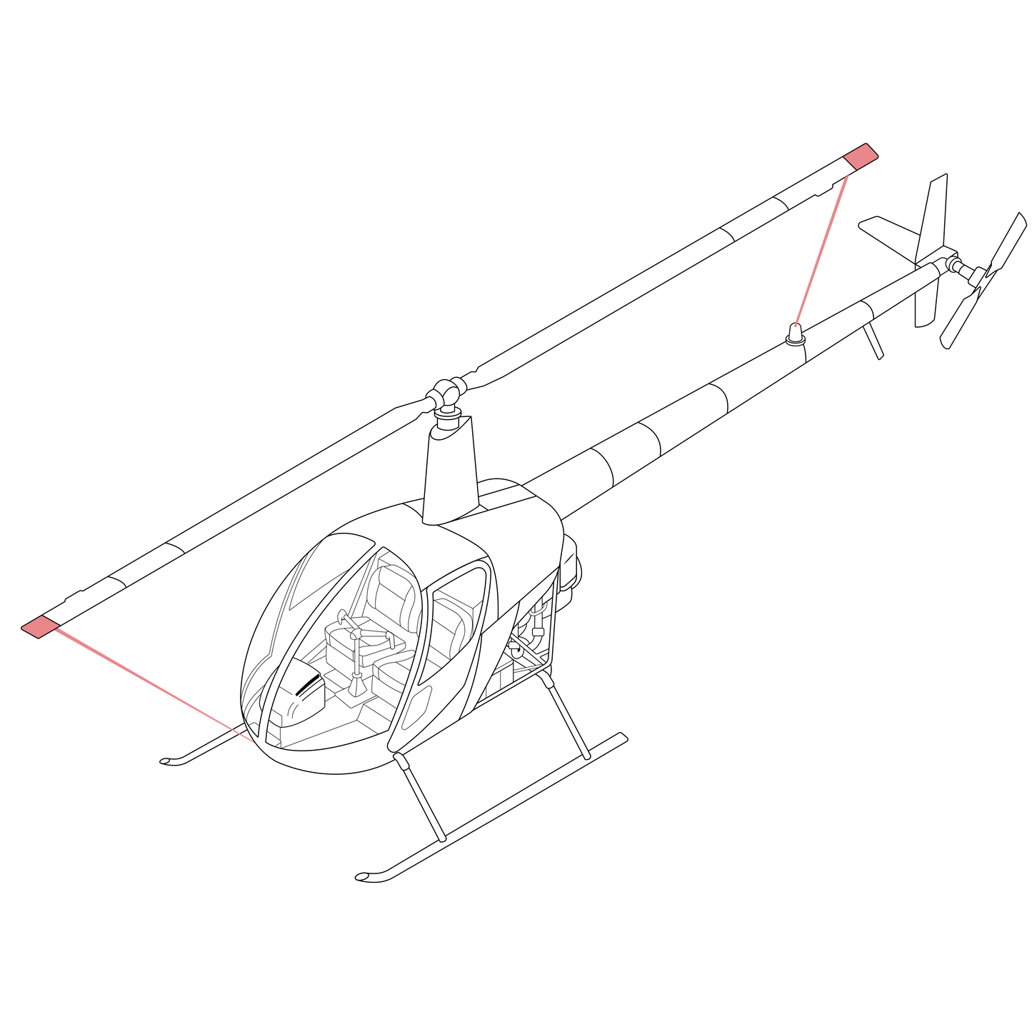 R22 Blade tie downs