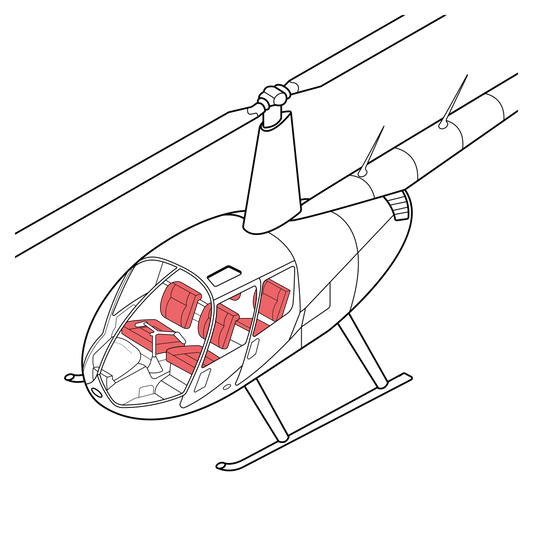 R44 Sheepskin Seat Overcovers