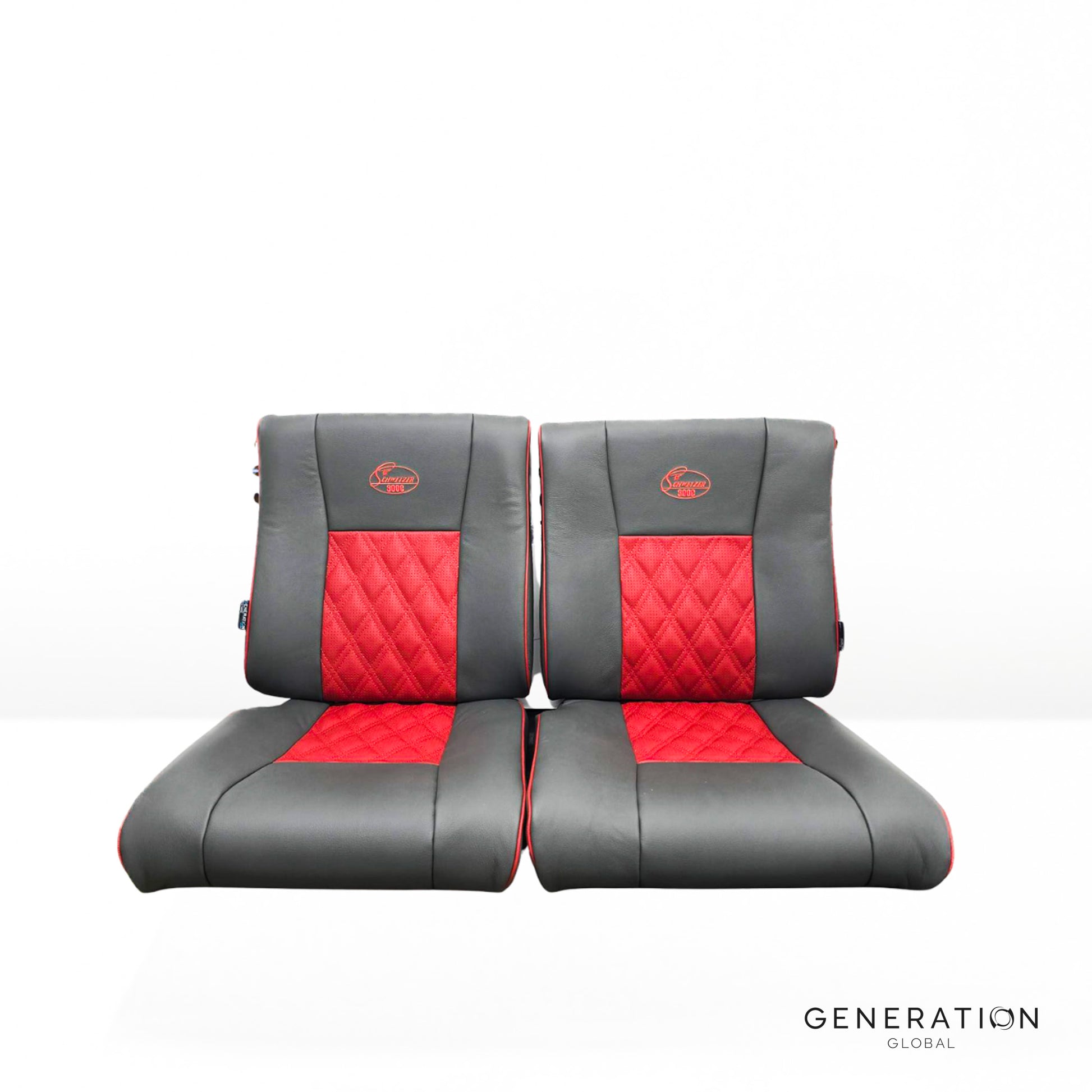 LH & RH Seat Assemblies for Hughes 269/300C, Schweizer S300 – Gen I, aviation leather, Genlite foam, Velcro panels, EASA approved