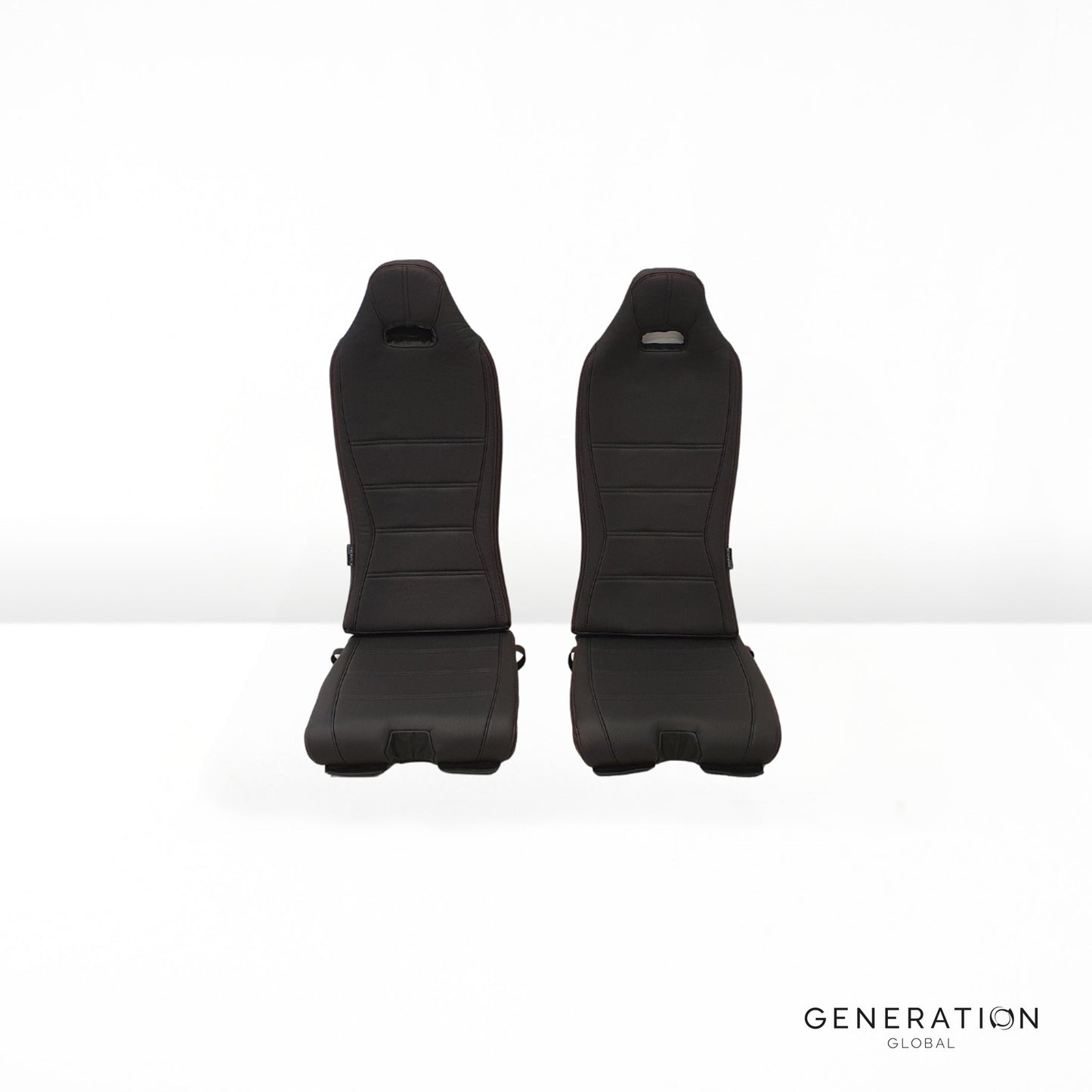 Crew seat backrest and bottom covers for AS350 B2/B3 and H125 helicopters, Sicma 198/284 series design, aviation leather.