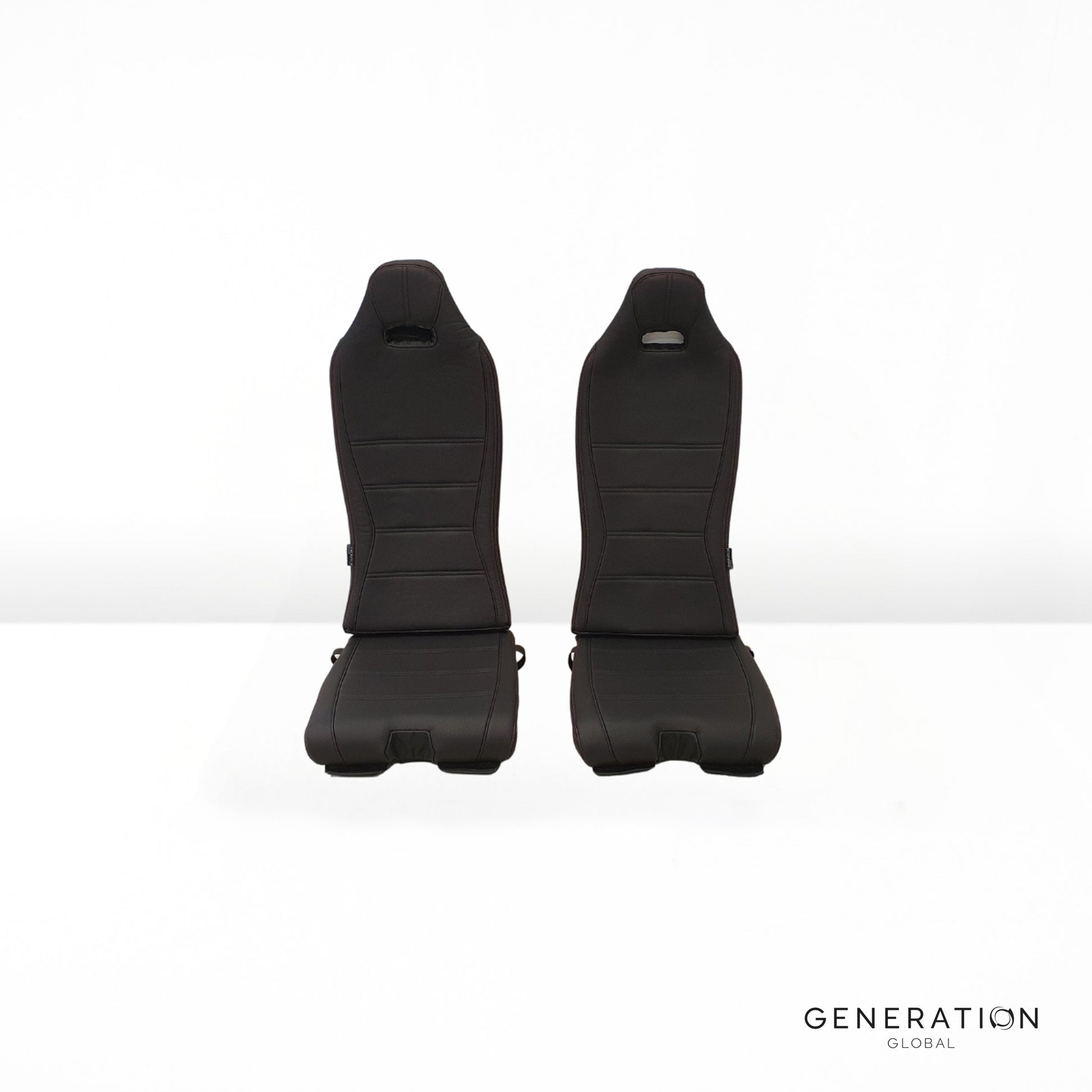 Crew seat backrest and bottom covers for AS350 B2/B3 and H125 helicopters, Sicma 198/284 series design, aviation leather.