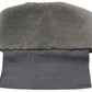 Grey sheepskin seat back cover for Bombardier Q400 Captain/First Officer seat – OEM Goodrich aviation part.