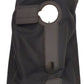 Pilot cyclic boot for MD/Hughes 369 and 500 helicopters with black stretch fabric, ABS surround, and leather‑reinforced holes.