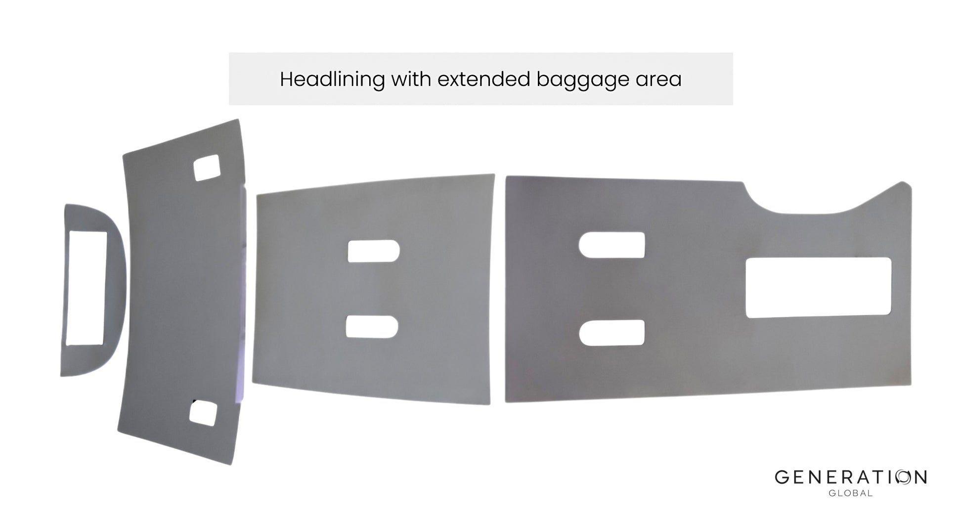 Beechcraft Baron E55 Aircraft Interior Headlining and rear bulkhead